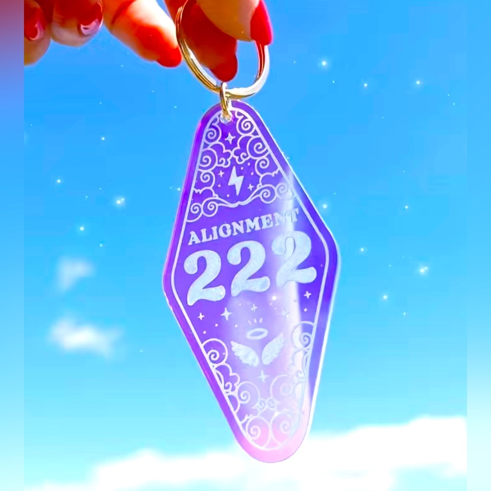 Angel Numbers Holographic Key Charm/Tag